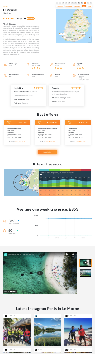 Spot page Mauritius - Le Morne
